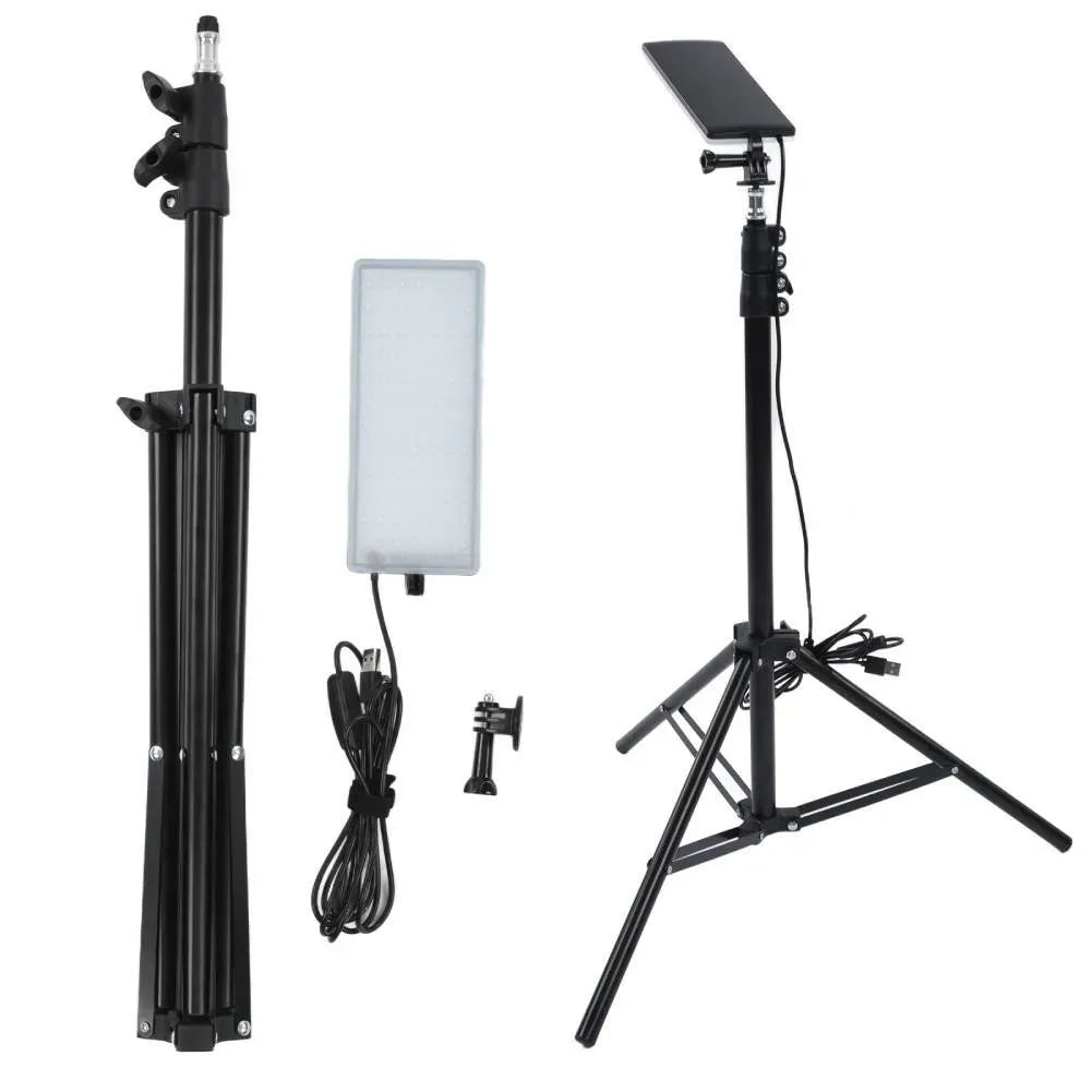 1.8m Telescopic Black Tripod LED Work Light for Camping and Outdoor Use