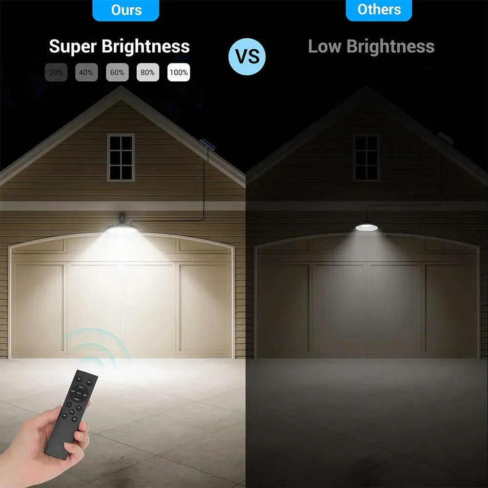 3000LM Black Solar Sensor LED Light with Dual Head for Outdoor Use