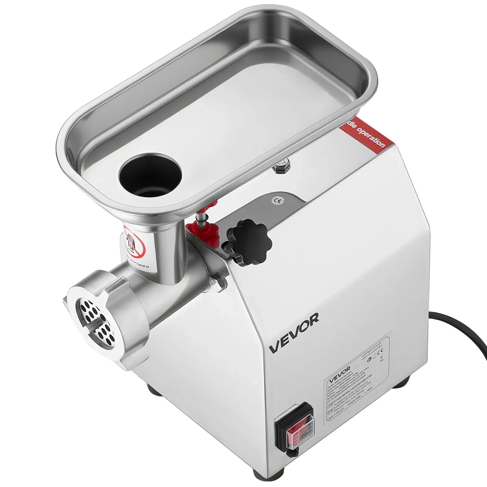 Commercial Electric Meat Grinder, Stainless Steel, 2.04 kg/Min, Sausage Stuffer