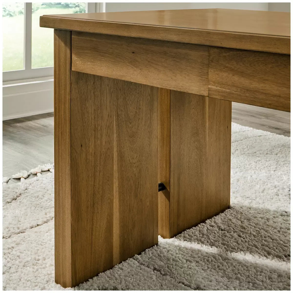 Writing Desk in Acacia Hue with Rubberwood Construction and Dovetail Drawers