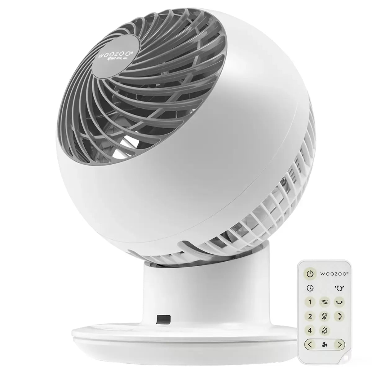 White Globe Fan Circulator in Charcoal Grey with 32.8m² Coverage
