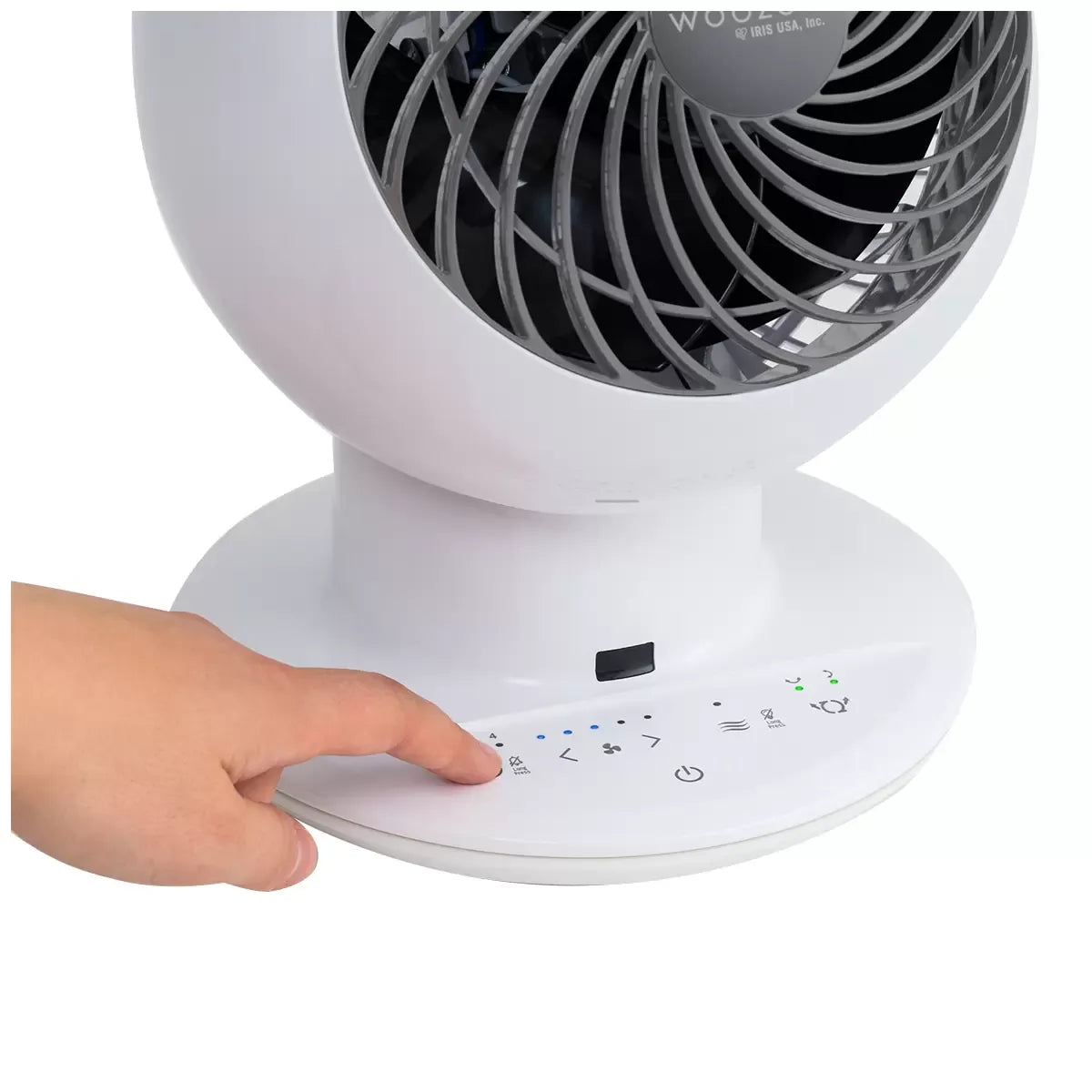 White Globe Fan Circulator in Charcoal Grey with 32.8m² Coverage