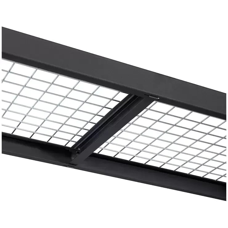 Black Industrial Rack with Interlocking Wire Deck, Heavy Duty Steel Construction