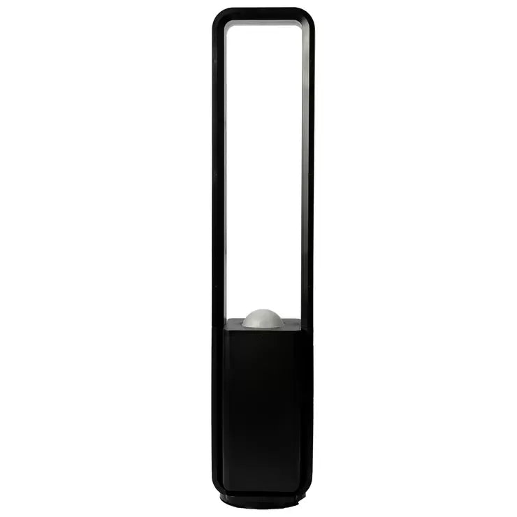 Black Bladeless Fan with Air Purifier, Oscillating, LED Display, Remote Control, 12 Speeds, 3 Modes