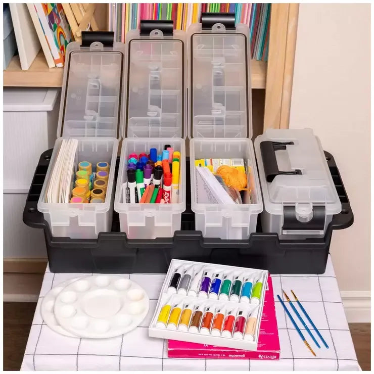 Stackable Grey Multipurpose Storage Container 4 Pack with Waterproof Gasket