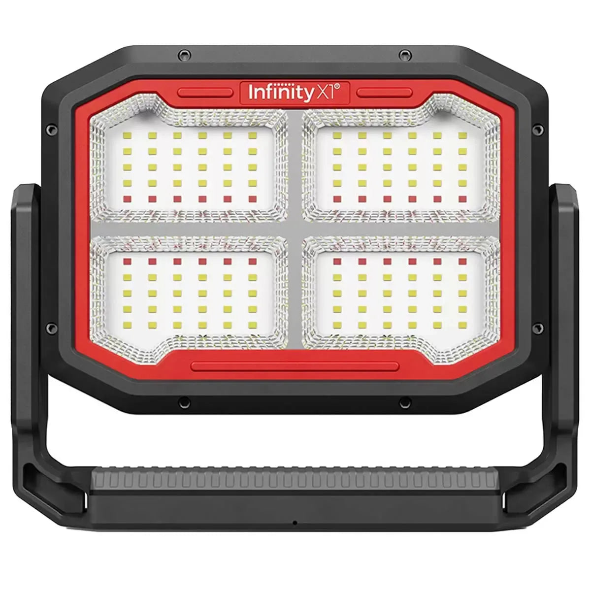 Black Dual Powered Solar Work Light 3000 Lumen with Adjustable Kelvin Settings