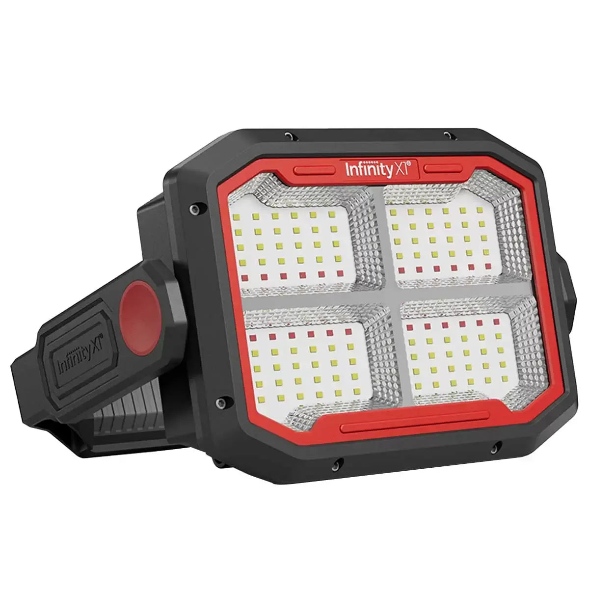 Black Dual Powered Solar Work Light 3000 Lumen with Adjustable Kelvin Settings