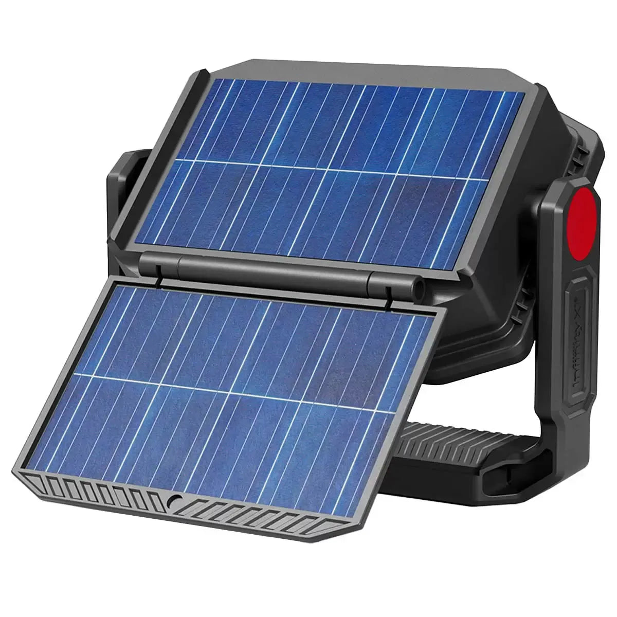 Black Dual Powered Solar Work Light 3000 Lumen with Adjustable Kelvin Settings