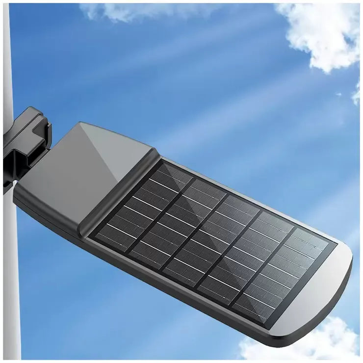 Metal Grey Solar Street Light with 5000 Lumens, Metal Construction, Motion Activated, Solar Rechargeable