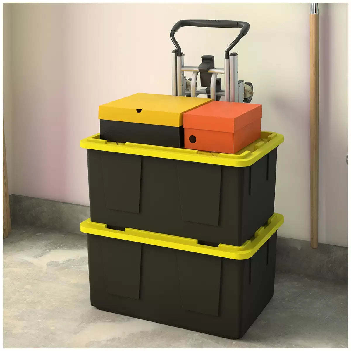 Black 4 In 1 Folding Toe Plate Hand Truck for Heavy Loads, Aluminium and Steel Hybrid