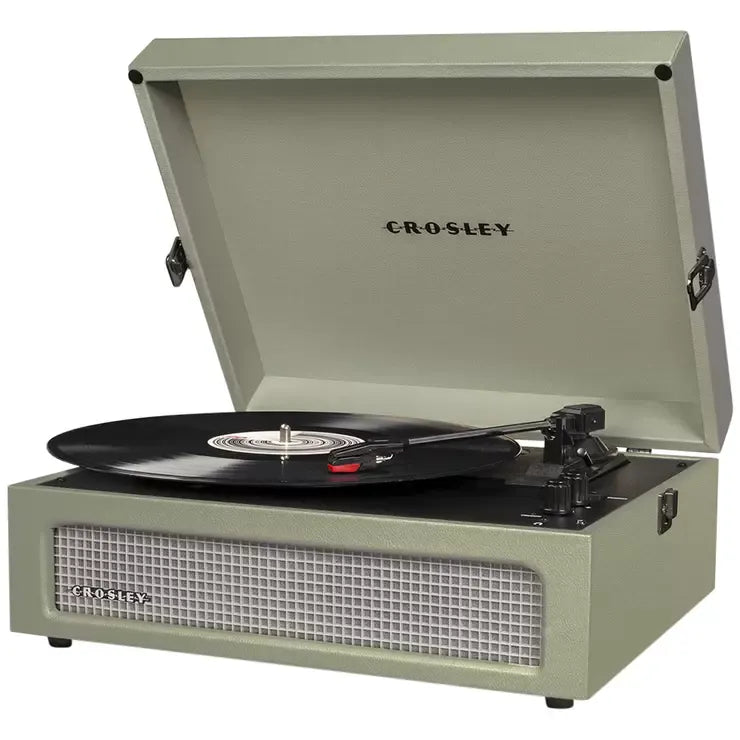 Voyager Bluetooth Portable Turntable Sage - 3 Speed Record Player with Wireless Streaming