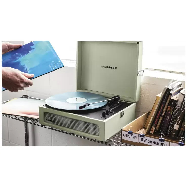 Voyager Bluetooth Portable Turntable Sage - 3 Speed Record Player with Wireless Streaming