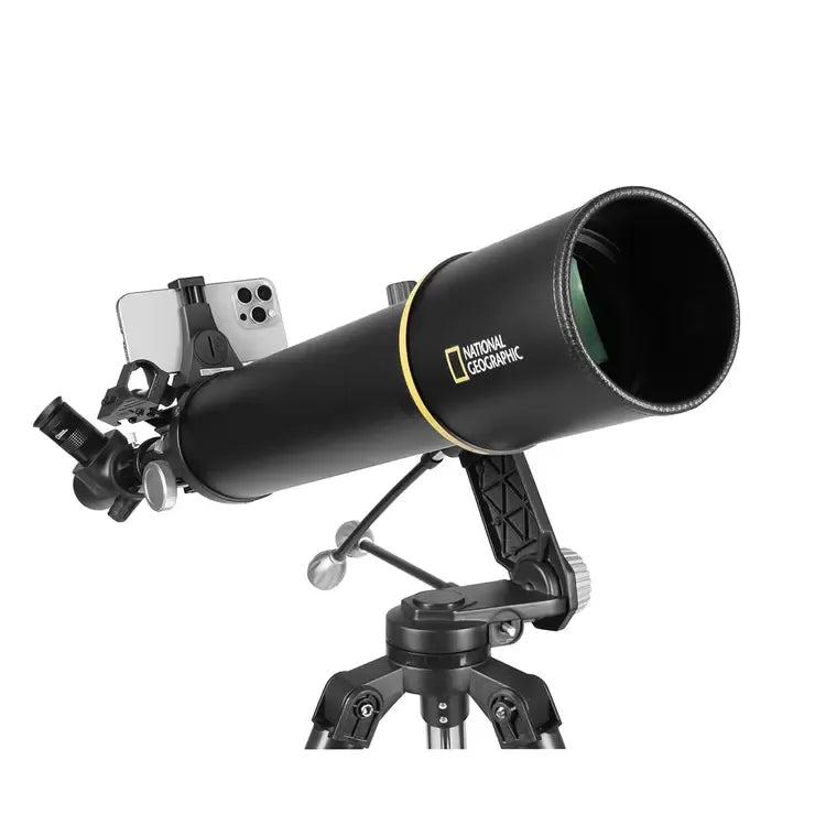 Black 102mm Astrophotography StarApp Telescope with Smartphone Adapter and Tripod