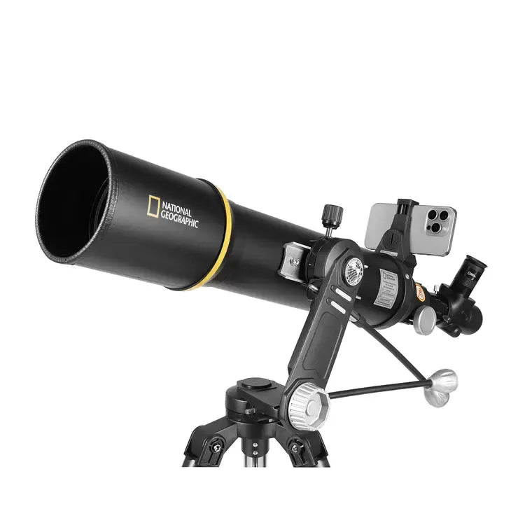 Black 102mm Astrophotography StarApp Telescope with Smartphone Adapter and Tripod