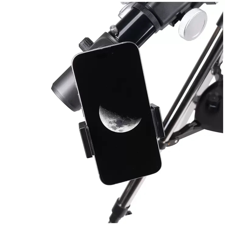Black 102mm Astrophotography StarApp Telescope with Smartphone Adapter and Tripod