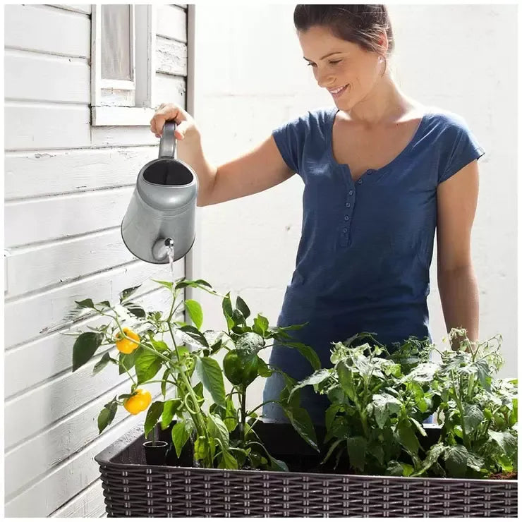 Dark Brown Easy Grow Planter Bed Brown with Water Gauge and Drainage System