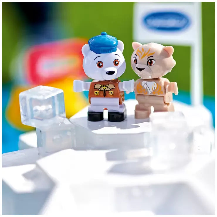 Blue Polar Water Playset with Icebergs and Characters - UV Resistant Plastic