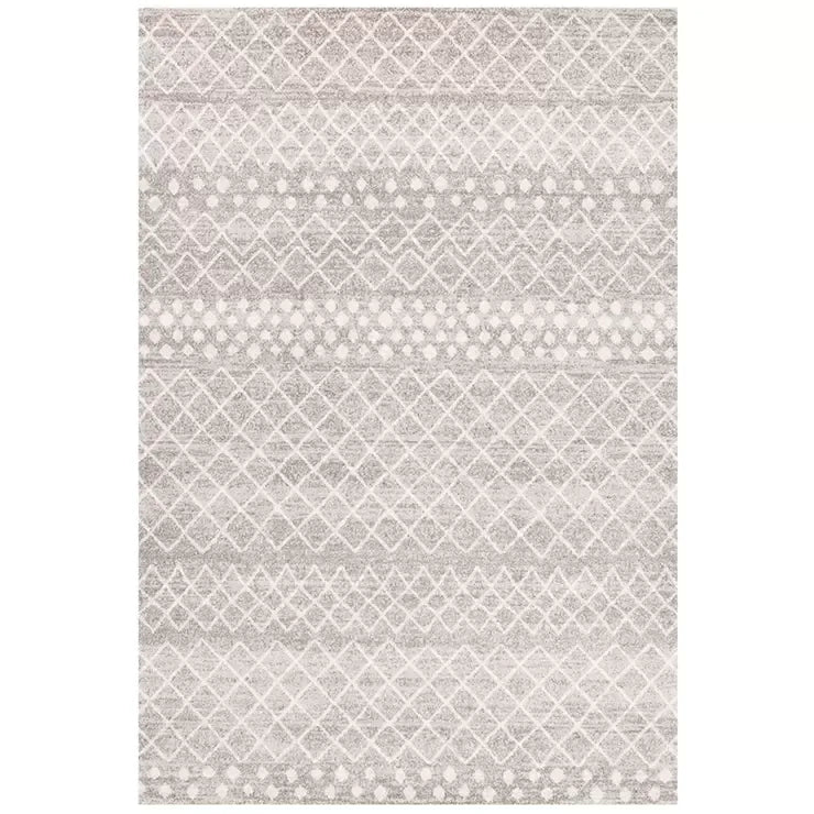 Oasis Silver Rug 330 x 240cm - Bohemian Style, Polypropylene Material
