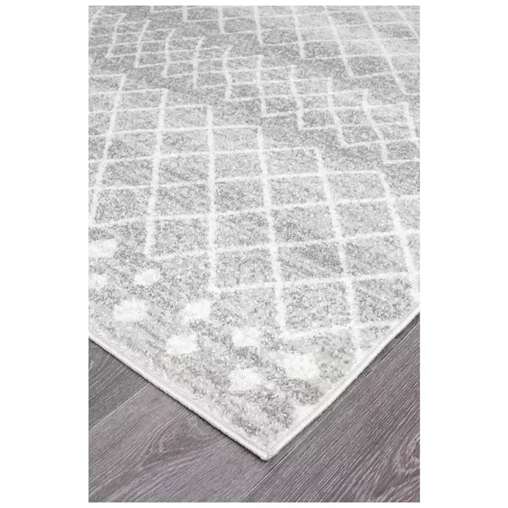 Oasis Silver Rug 330 x 240cm - Bohemian Style, Polypropylene Material