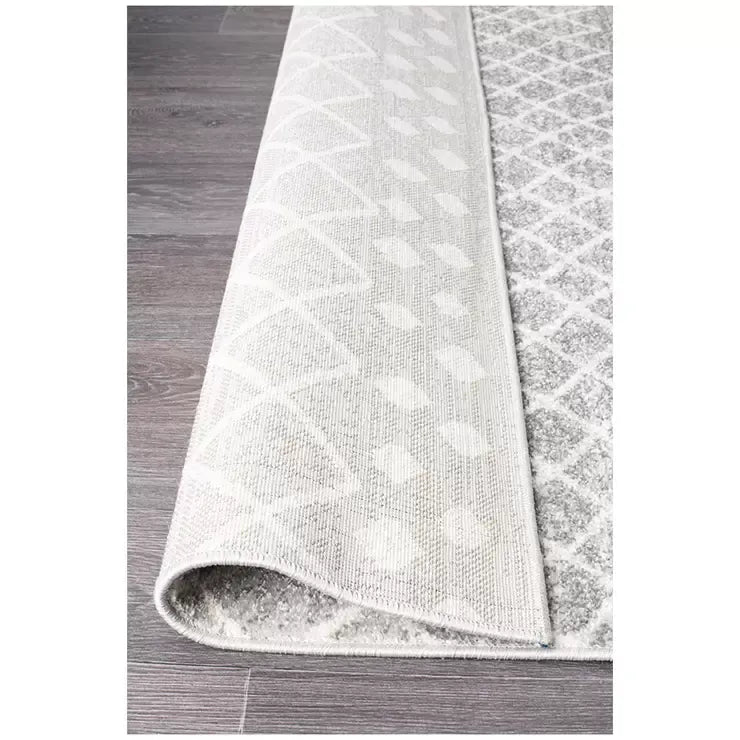 Oasis Silver Rug 330 x 240cm - Bohemian Style, Polypropylene Material