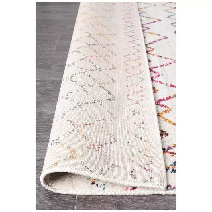 Oasis Multi Rug 330 x 240cm - Bohemian Tribal Style in Vivid Brights and Soft Neutrals