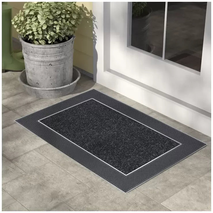 Grey Floor Mat 60 x 90cm - Easy to Clean and Weather Resistant