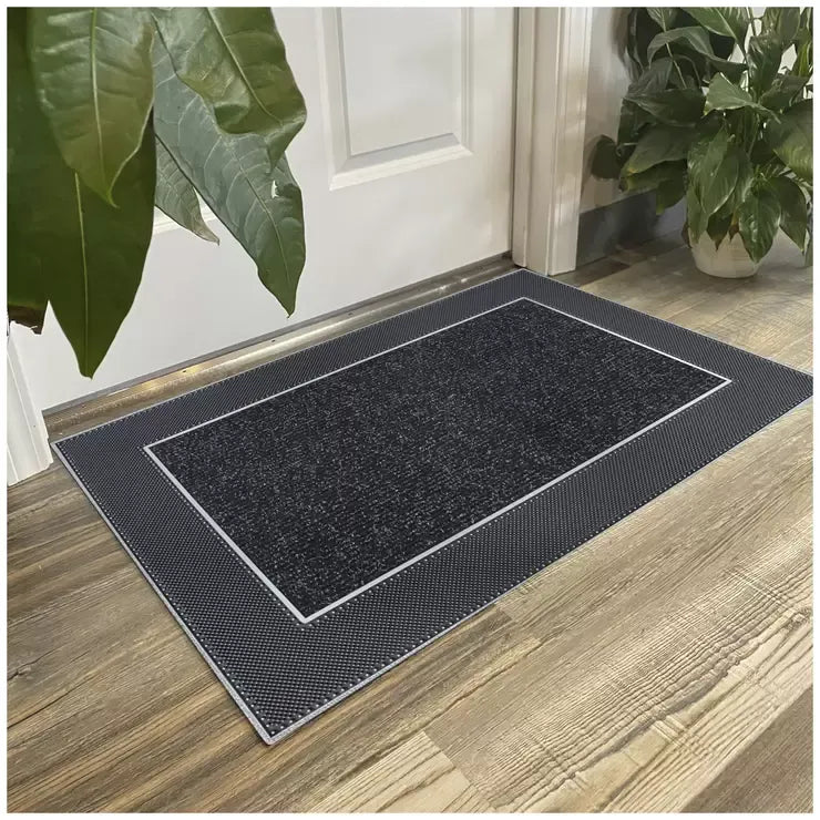 Grey Floor Mat 60 x 90cm - Easy to Clean and Weather Resistant
