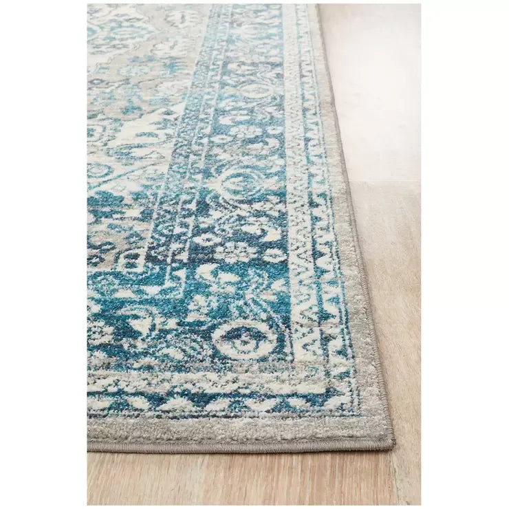 Blue Indoor Rug 230 x 160cm - Soft Material for Home Use