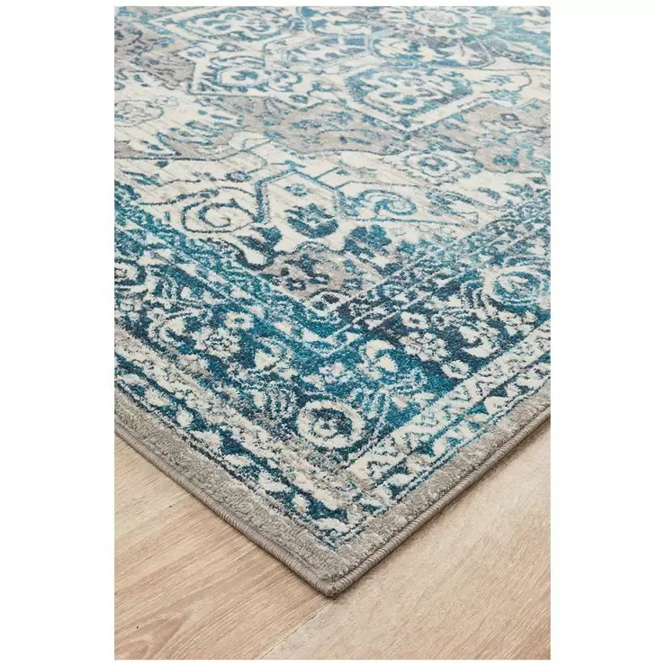 Blue Indoor Rug 330 x 240cm - Soft Material for Home Use