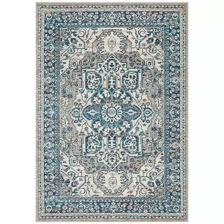 Blue Indoor Rug 400 x 300cm - Soft Material for Home Use