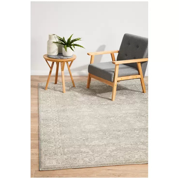 Evoke 252 Silver Indoor Rug 230 x 160cm - Soft Material for Home Use