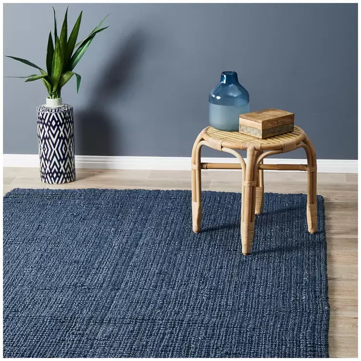 Navy Indoor Rug 320 x 230cm for Living Room