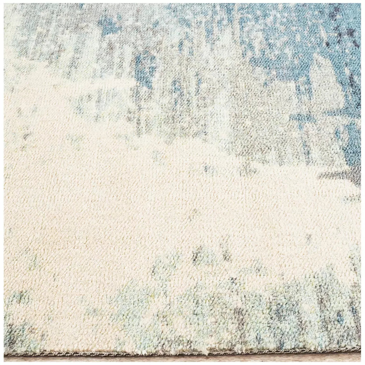 City Blue Rug 280 x 190cm - Contemporary Design with Hand-Carved Short Pile