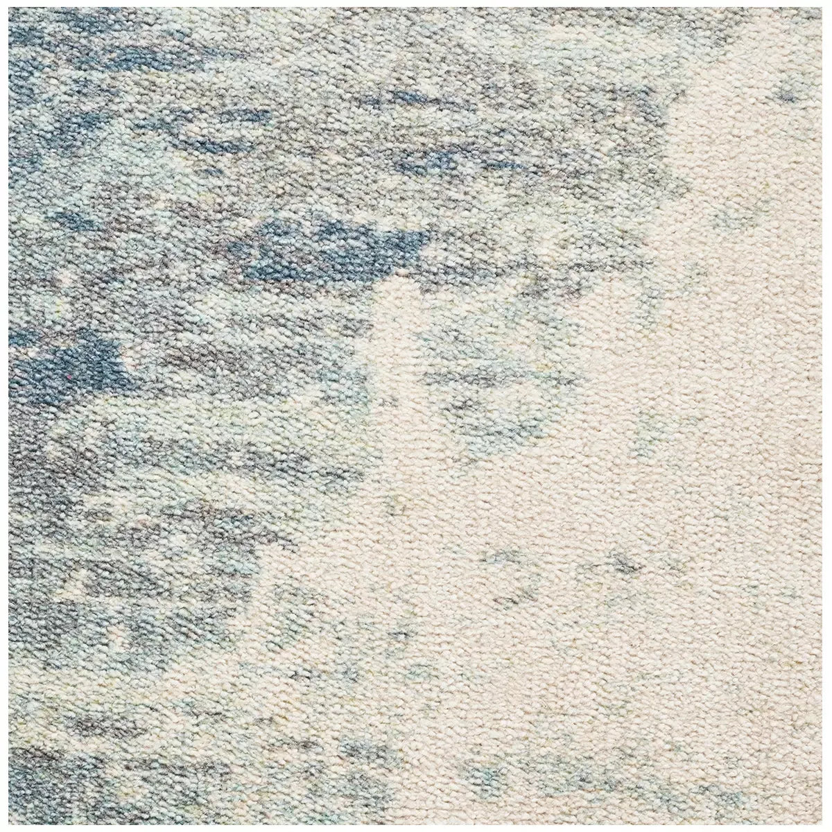 City Blue Rug 280 x 190cm - Contemporary Design with Hand-Carved Short Pile