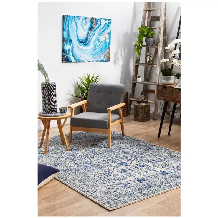 Evoke 256 Blue Indoor Rug 330x240cm - Soft, Non-Shedding, Easy Care