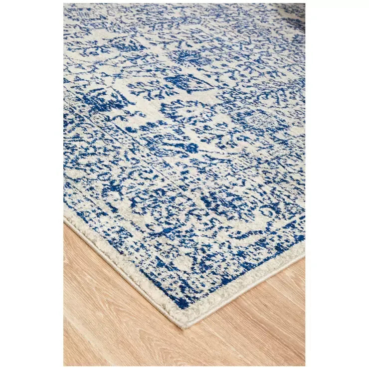 Evoke 256 Blue Indoor Rug 400x300cm - Soft Heat-Set Polypropylene