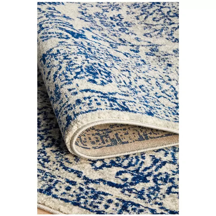 Evoke 256 Blue Indoor Rug 400x300cm - Soft Heat-Set Polypropylene