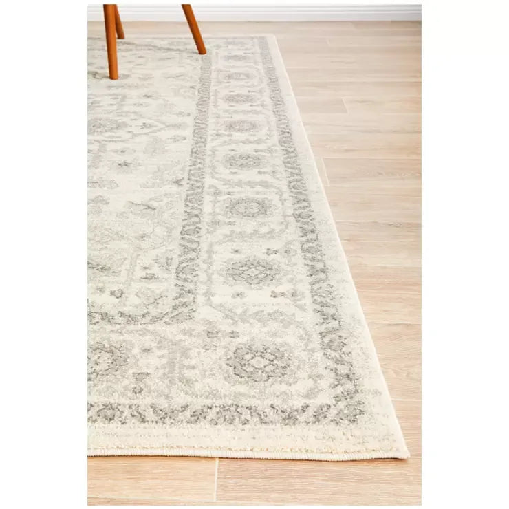 Evoke 261 White Indoor Rug 330 x 240cm - Soft, Non-Shedding, Power-Loomed Polypropylene