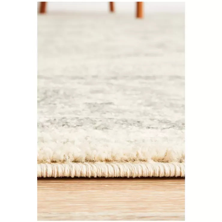 Evoke 261 White Indoor Rug 330 x 240cm - Soft, Non-Shedding, Power-Loomed Polypropylene