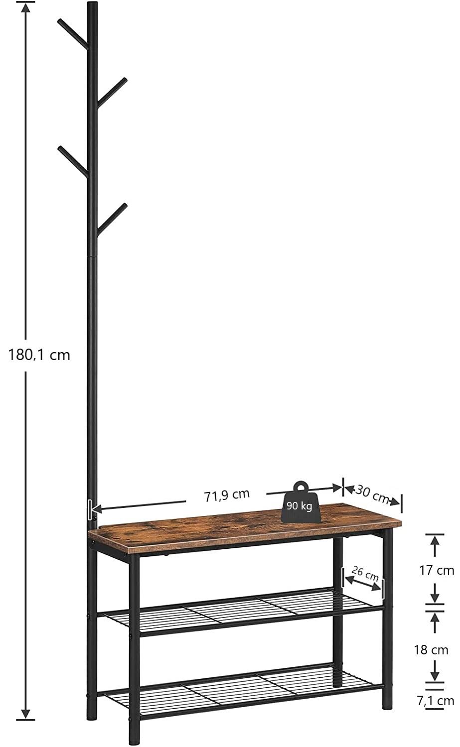 Waterproof Anti-Scratch Multifunction Desk Bench for Entryway