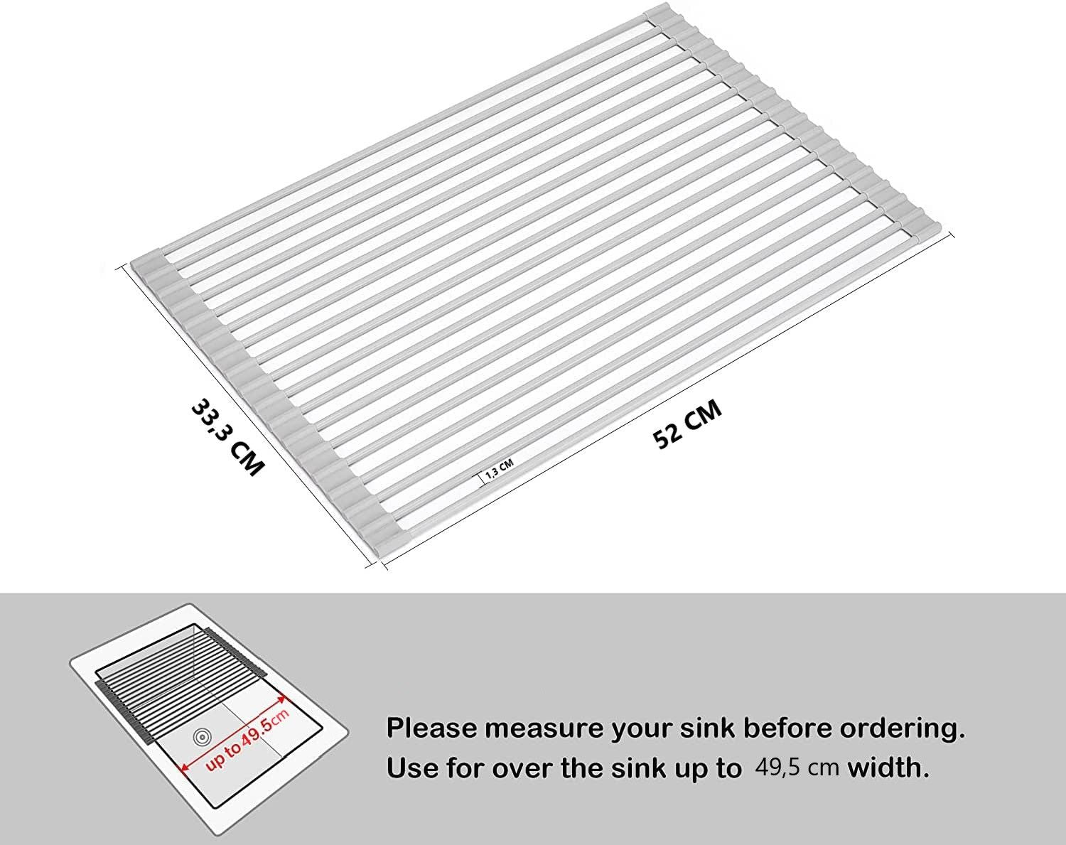 Large Multipurpose Heat-Resistant Roll-Up Dish Drying Rack