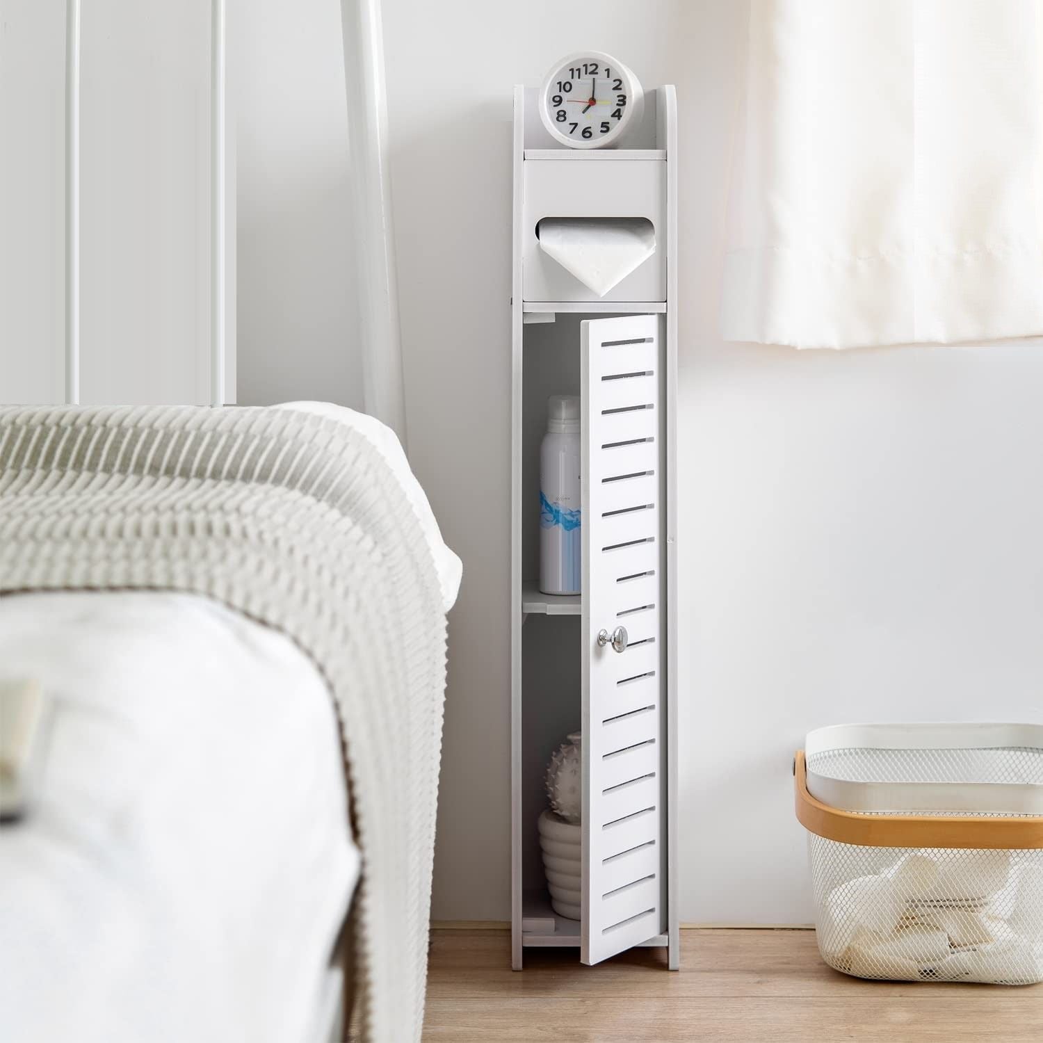 Toilet Paper Roll Holder for Bathroom White, 80 cm