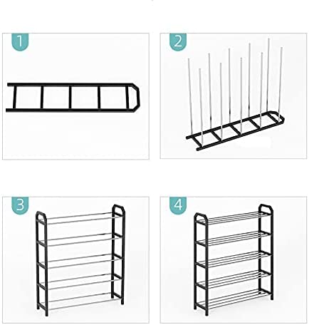 Durable 4 Tier Shoe Rack Organizer, Large Capacity, White