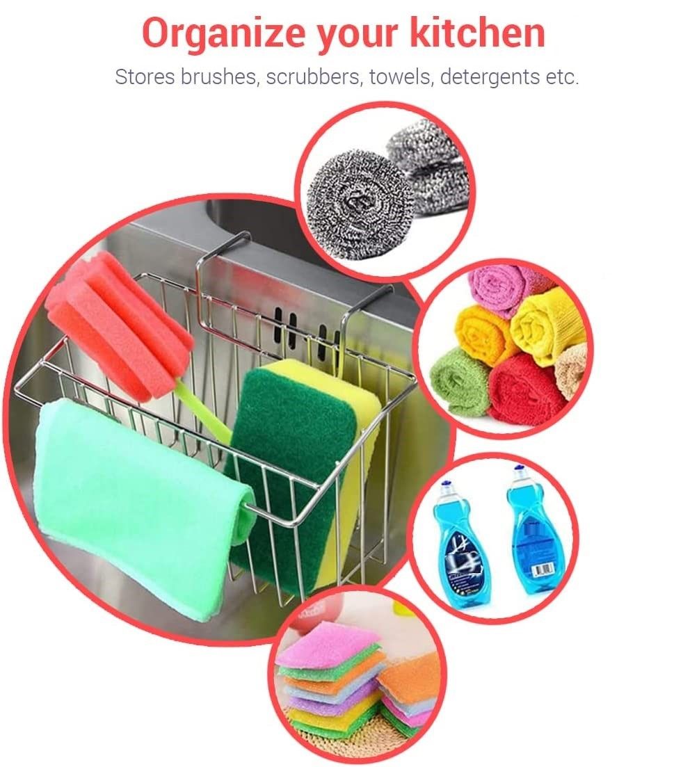 Stainless Steel Kitchen Sink Organizer with Drain