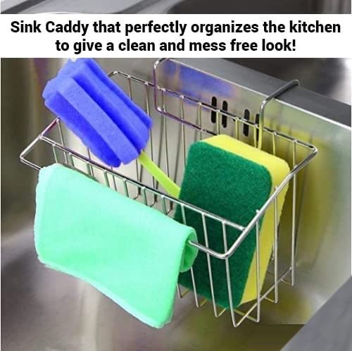 Stainless Steel Kitchen Sink Organizer with Drain