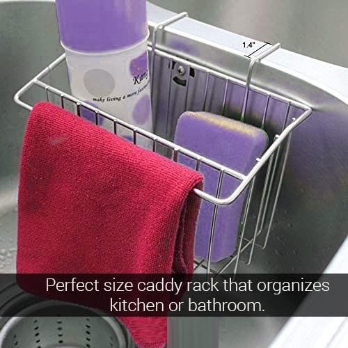 Stainless Steel Kitchen Sink Organizer with Drain