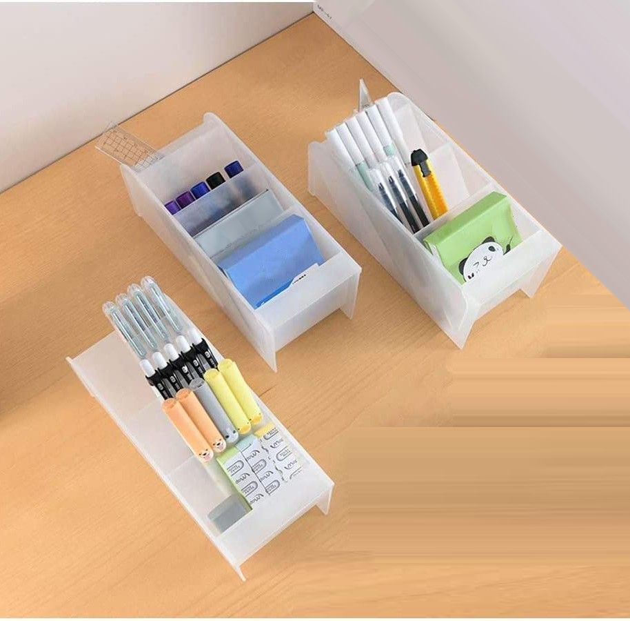 Clear 2 Pack Trapezoidal Desktop Storage Rack