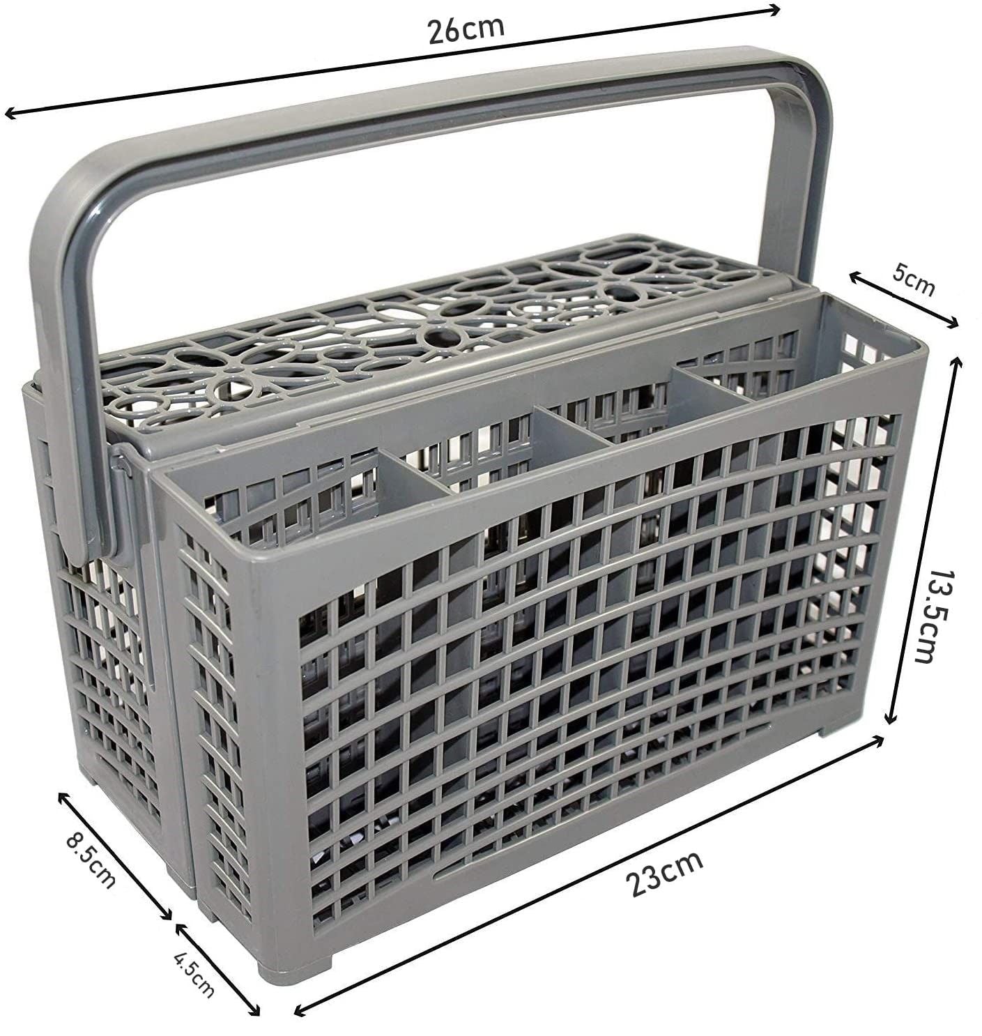2 in 1 Universal Dishwasher Cutlery Basket 24 x 13 x 13 cm