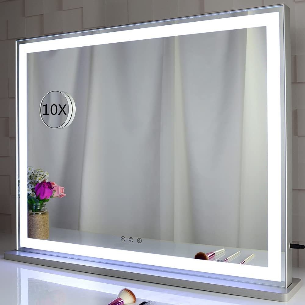 Hollywood LED Makeup Mirror with Smart Touch Control and 3 Colors Dimmable Light 72 x 56 cm