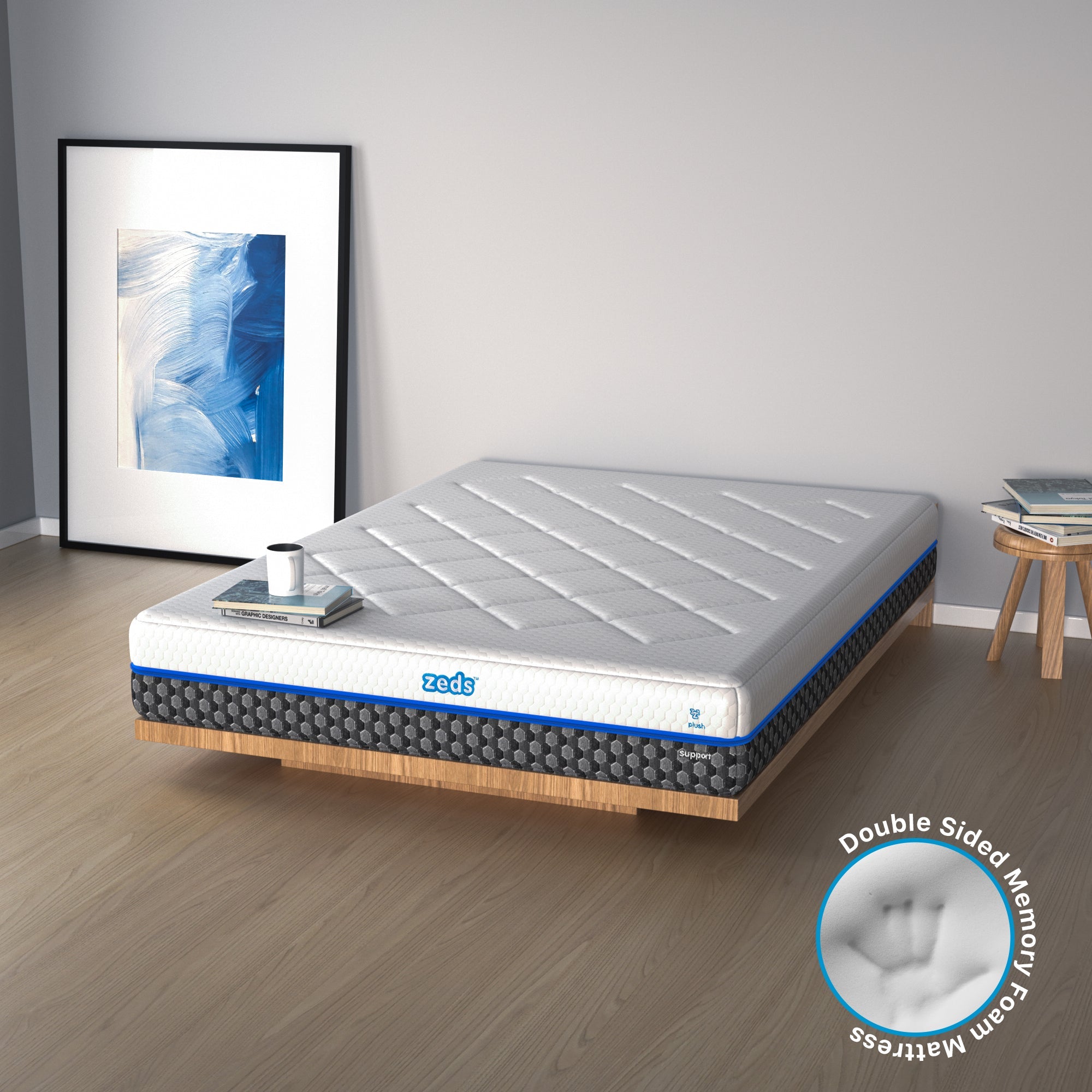 Cool Gel Memory Foam Single Mattress, Double-Sided, 29cm